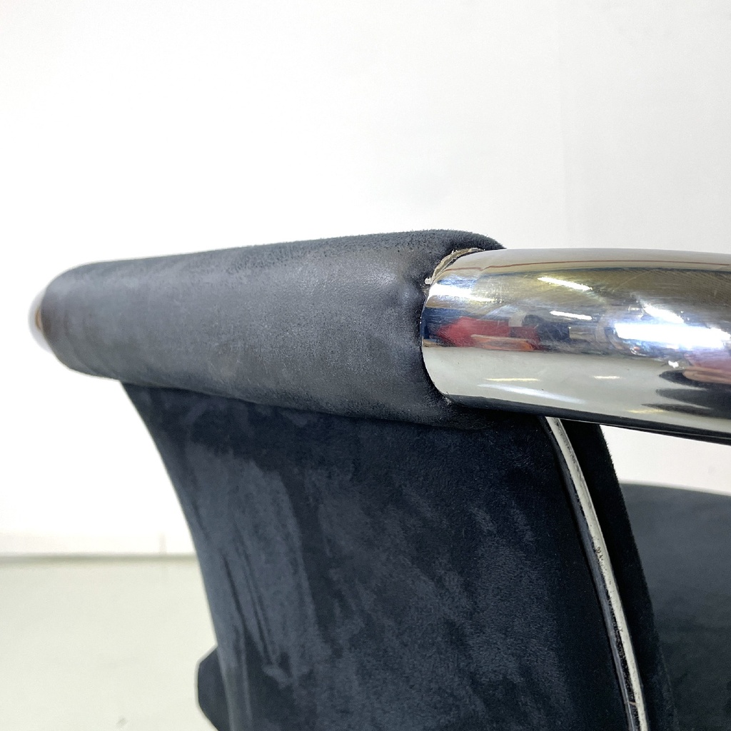 Sedie in velluto blu, 1980 ca.