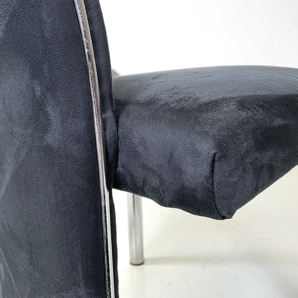 Sedie in velluto blu, 1980 ca.