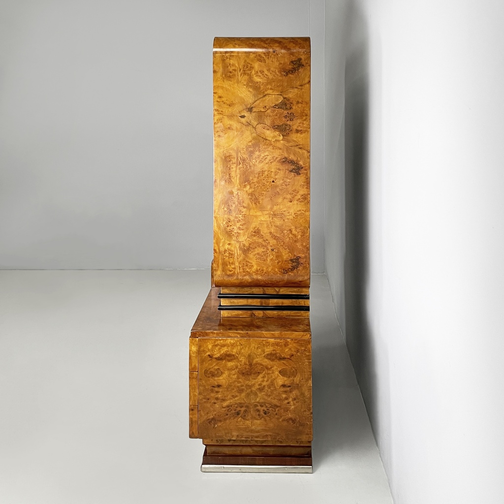 Credenza con vetrina in legno, 1920 ca.