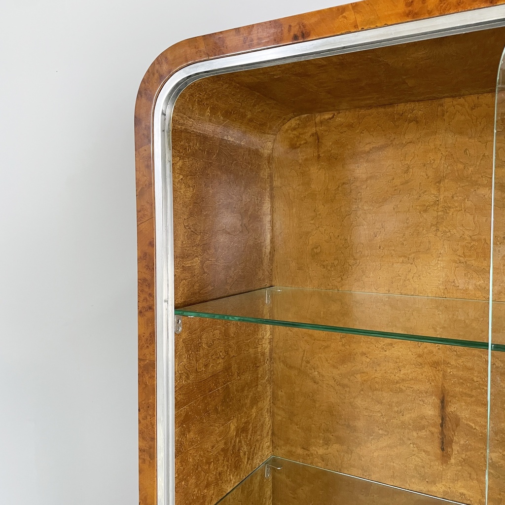 Credenza con vetrina in legno, 1920 ca.