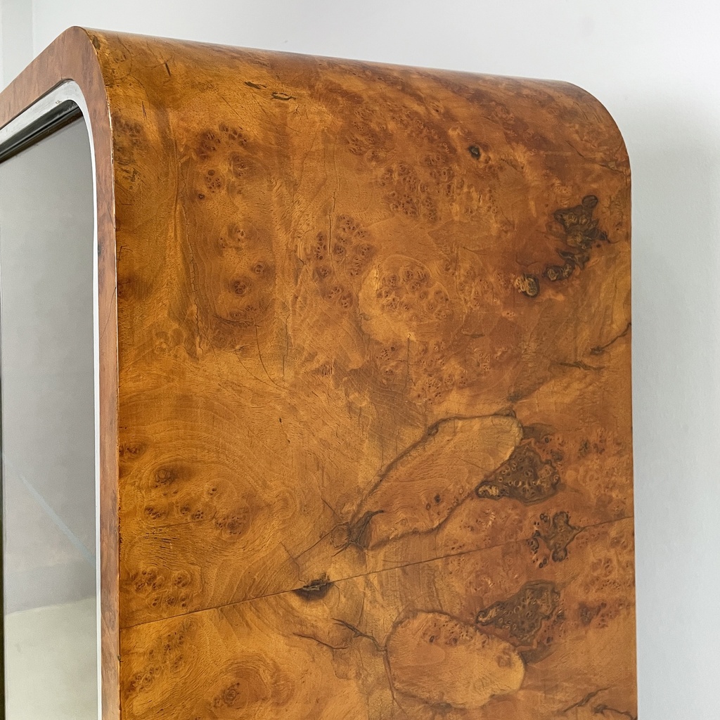 Credenza con vetrina in legno, 1920 ca.