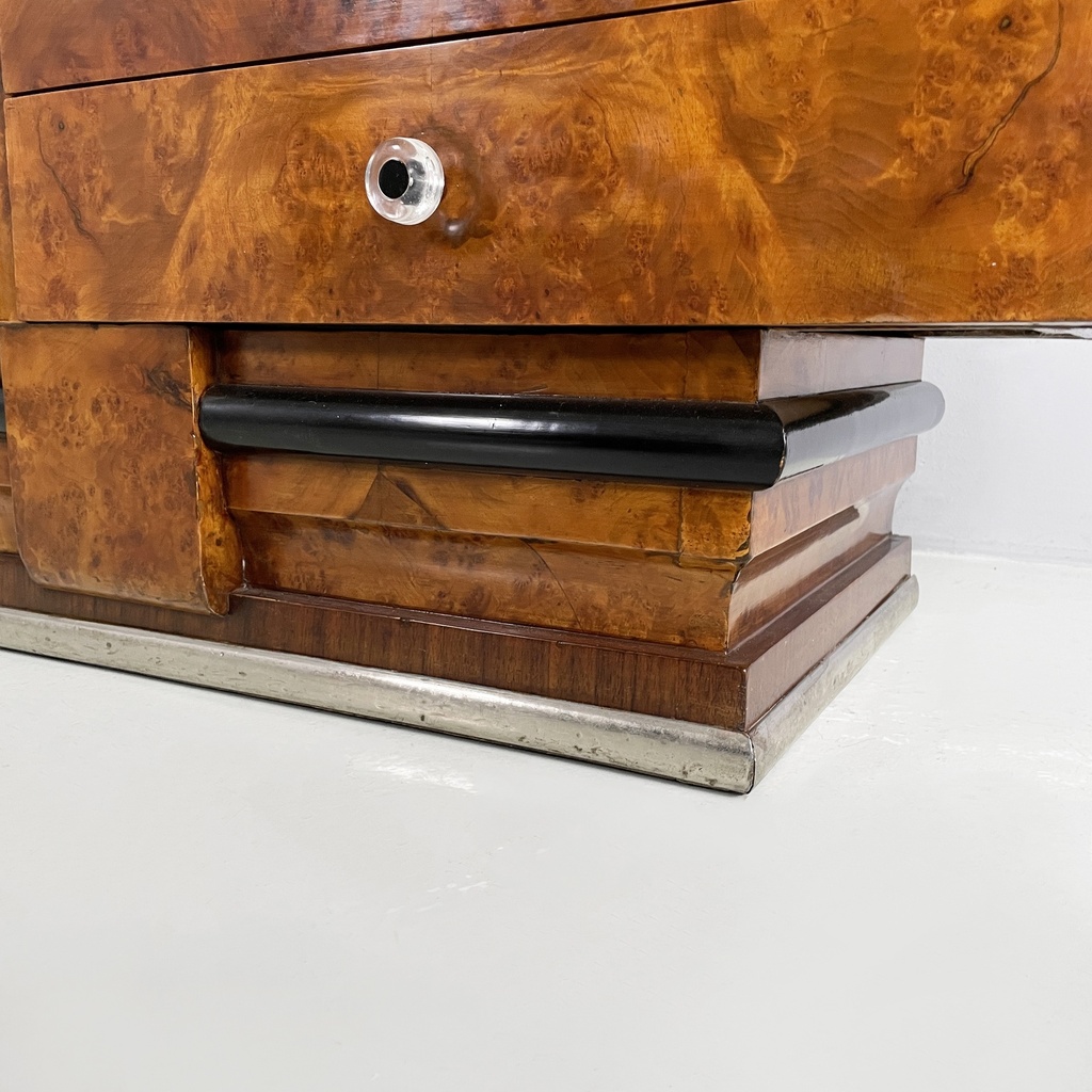 Credenza con vetrina in legno, 1920 ca.