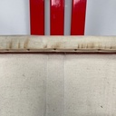 Sedia a pozzetto pieghevole in legno rosso, 1980 ca.