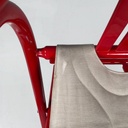 Sedia a pozzetto pieghevole in legno rosso, 1980 ca.