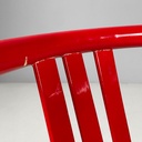 Sedia a pozzetto pieghevole in legno rosso, 1980 ca.