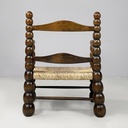 Poltrone in legno e paglia, 1960 ca.