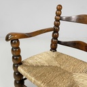 Poltrone in legno e paglia, 1960 ca.