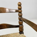 Poltrone in legno e paglia, 1960 ca.