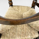 Poltrone in legno e paglia, 1960 ca.