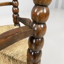 Poltrone in legno e paglia, 1960 ca.