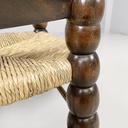 Poltrone in legno e paglia, 1960 ca.