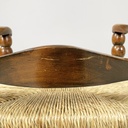 Poltrone in legno e paglia, 1960 ca.