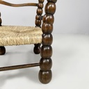 Poltrone in legno e paglia, 1960 ca.