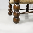 Poltrone in legno e paglia, 1960 ca.