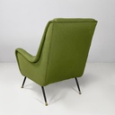 Poltrone in tessuto verde, 1950 ca.