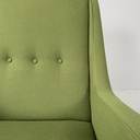 Poltrone in tessuto verde, 1950 ca.