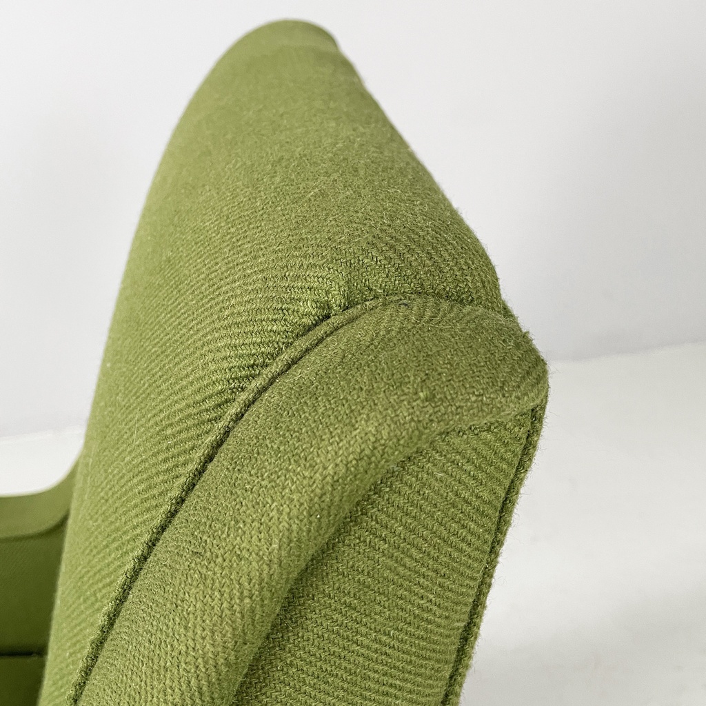 Poltrone in tessuto verde, 1950 ca.