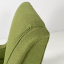 Poltrone in tessuto verde, 1950 ca.