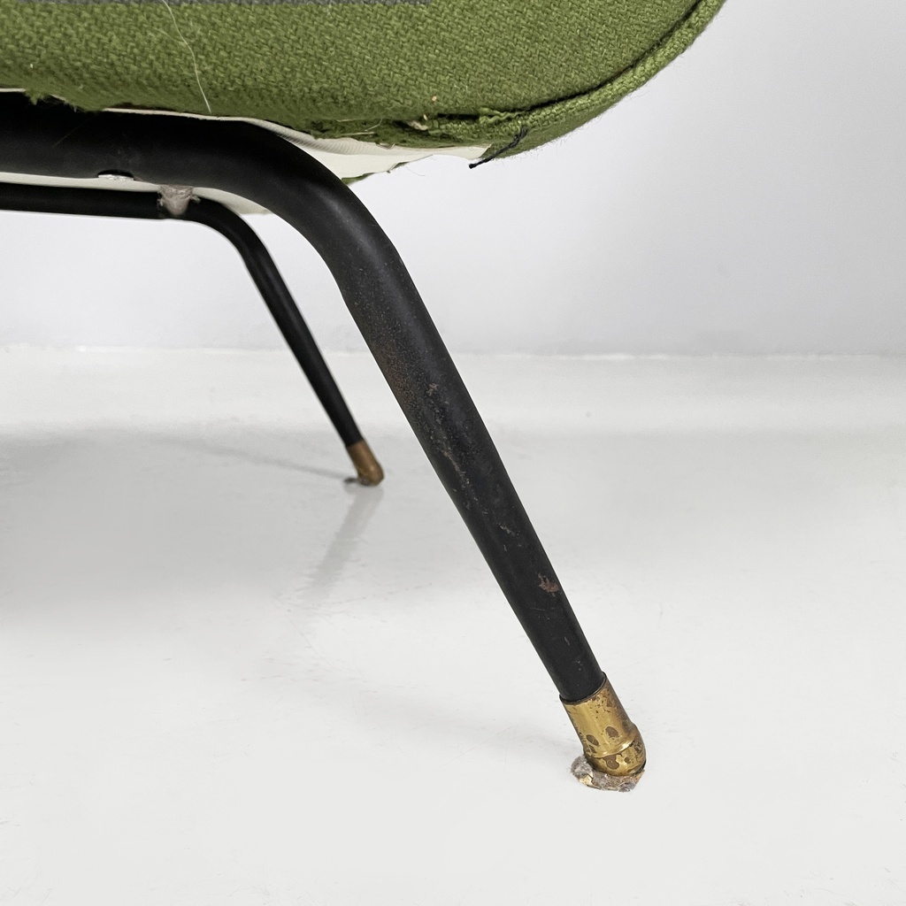 Poltrone in tessuto verde, 1950 ca.