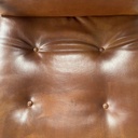 Poltrone in finta pelle marrone e metallo cromato, 1970 ca.