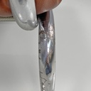 Poltrone in finta pelle marrone e metallo cromato, 1970 ca.