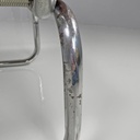 Poltrone in finta pelle marrone e metallo cromato, 1970 ca.