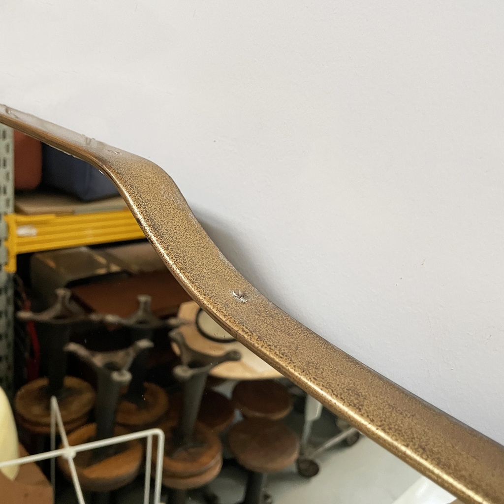 Specchio da parete in ottone, 1950 ca. 