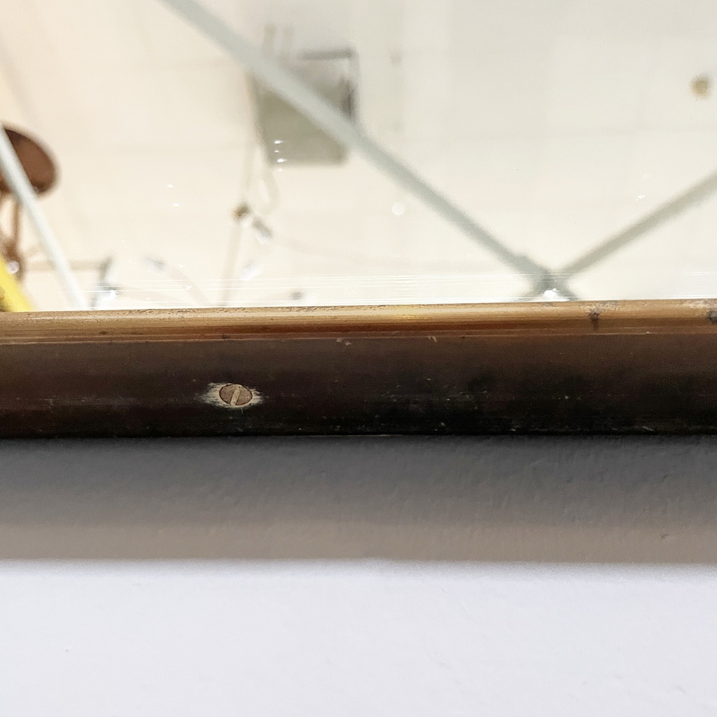 Specchio da parete in ottone, 1950 ca. 