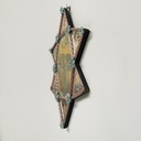 Specchio da parete con decorazioni in vetro, 1980 ca.