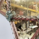 Specchio da parete con decorazioni in vetro, 1980 ca.