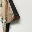 Specchio da parete con decorazioni in vetro, 1980 ca.