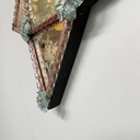 Specchio da parete con decorazioni in vetro, 1980 ca.