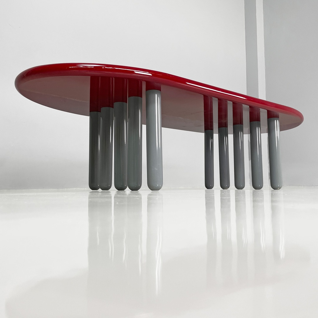 Tavolo da caffè in legno laccato, 1980 ca.