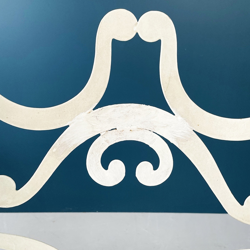 Sedie da giardino in ferro bianco, 1960 ca.