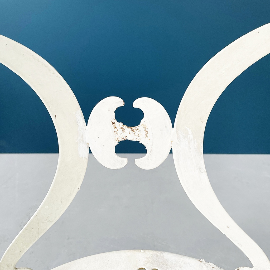 Sedie da giardino in ferro bianco, 1960 ca.