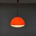 Lampadario in plastica arancione, 1970 ca.