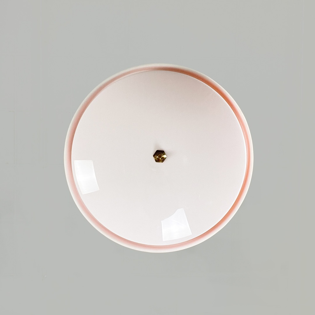 Lampadario in plastica arancione, 1970 ca.