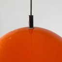 Lampadario in plastica arancione, 1970 ca.