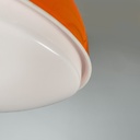 Lampadario in plastica arancione, 1970 ca.