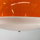 Lampadario in plastica arancione, 1970 ca.