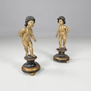 Sculture di putti in legno, fine 1800 ca.