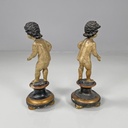Sculture di putti in legno, fine 1800 ca.