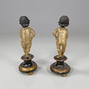 Sculture di putti in legno, fine 1800 ca.