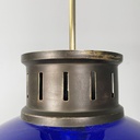 Lampadario in plexiglass blue e bianco, 1970 ca.