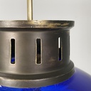 Lampadario in plexiglass blue e bianco, 1970 ca.