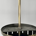 Lampadario in plexiglass blue e bianco, 1970 ca.