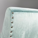 Poltrone in velluto azzurro e legno, 1950 ca.