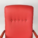 Poltrona in sky rosso e metallo nero, 1960 ca.
