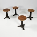 Sgabelli in legno e ghisa, 1930 ca.