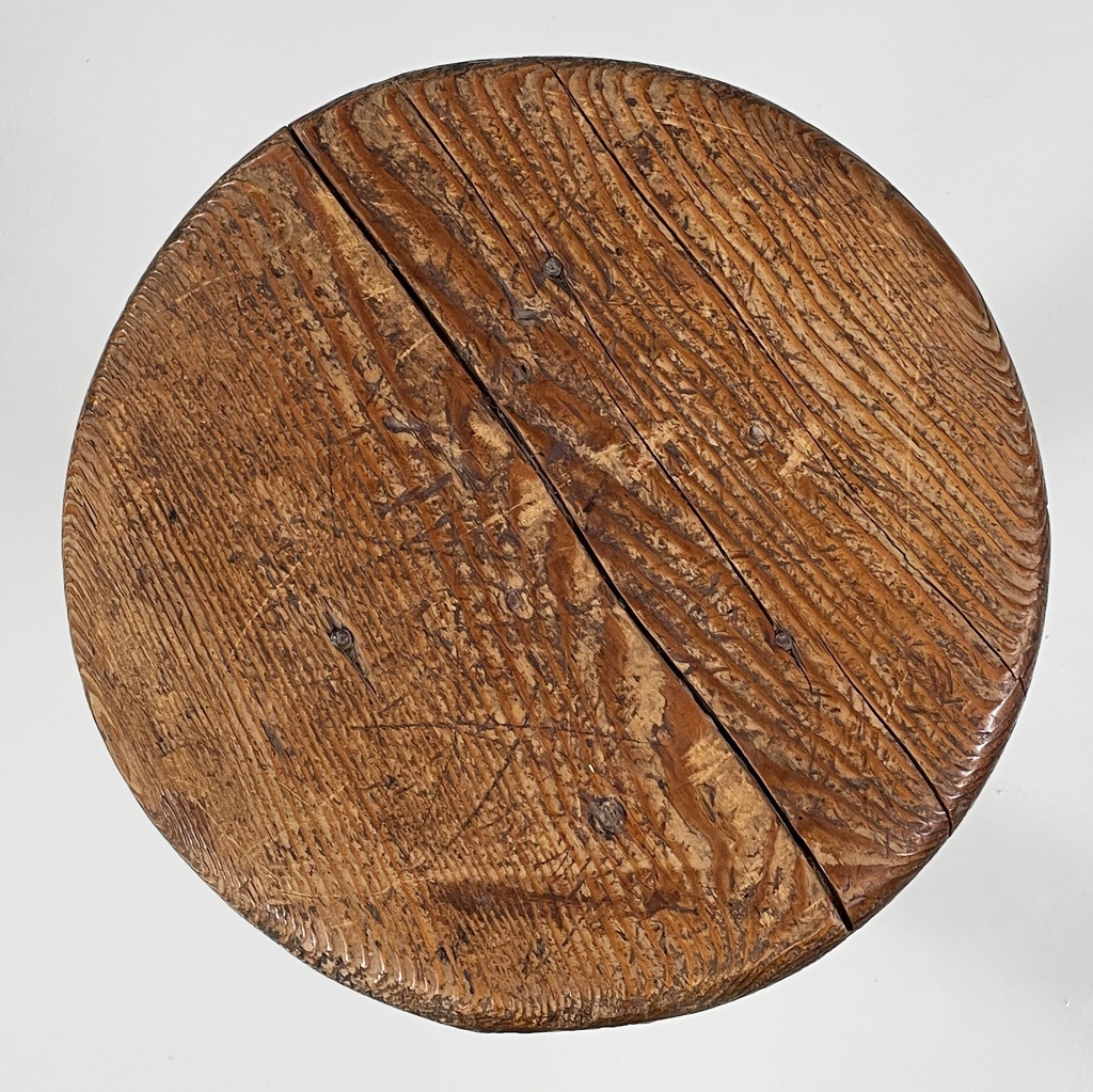 Sgabelli in legno e ghisa, 1930 ca.